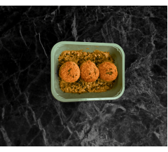 Oven ready Haggis truffles in a peppercorn sauce